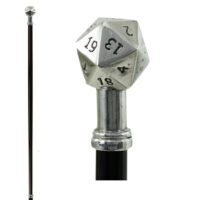 bastone intero nero LOGO Walking stick Nut 20 faces