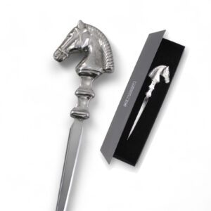 Tagliacarte cavallo Tagliacarte cavallo, in peltro e acciaio inox