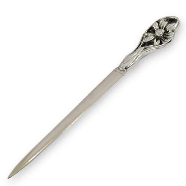 Tagliacarte Fiore Piccolo, in peltro e acciaio inox