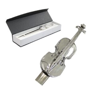 Tagliacarte Violino in peltro e acciaio inox