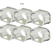 Sin atadura, 6 piezas Conjunto de 6 carpetas hexagonales de servilletas