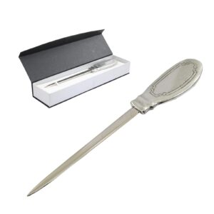 Senza titolo-1 Tagliacarte a Righe in peltro e acciaio inox