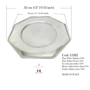 esagonale misure Placa inferior hexagonal de peltre