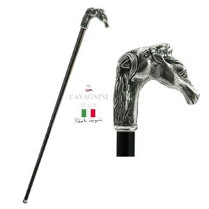 Bastone da passeggio due teste Cavallo
