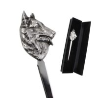 Ouvre-lettres Wolf, en étain et acier inoxydable