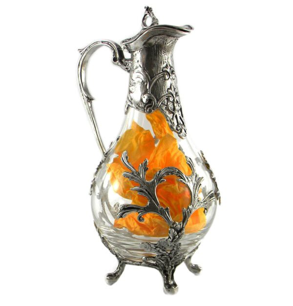 11483 bottiglia liberty con gabbia 5 quad Bouteille en étain art nouveau