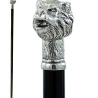 bastone intero nero modificato Canne de marche ours