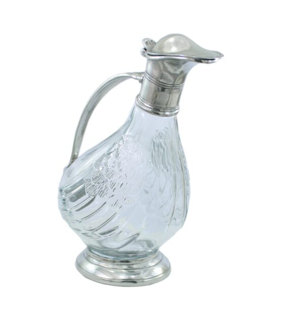 f79139584 Bottiglia Decanter "Papera" in Vetro e Peltro Artigianale – 750 ml