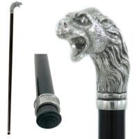 bastone leone Canne de marche à tête de lion