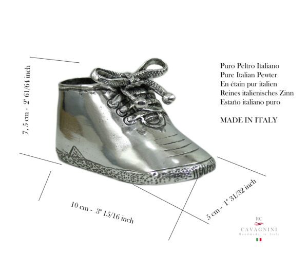 _MG_9672 Customizable Handcrafted Pewter Shoe | Birth and Christening Gift
